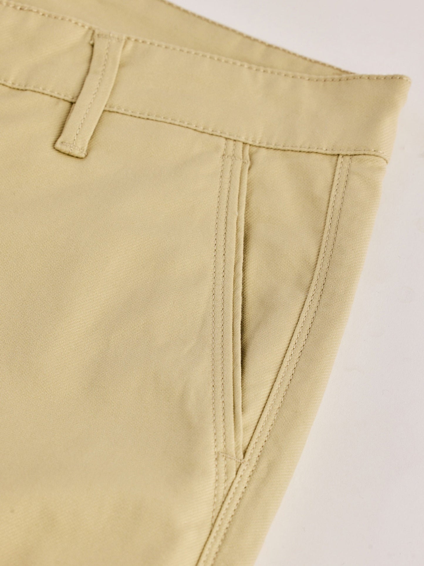 Cream Stretch Slim Fit Trouser