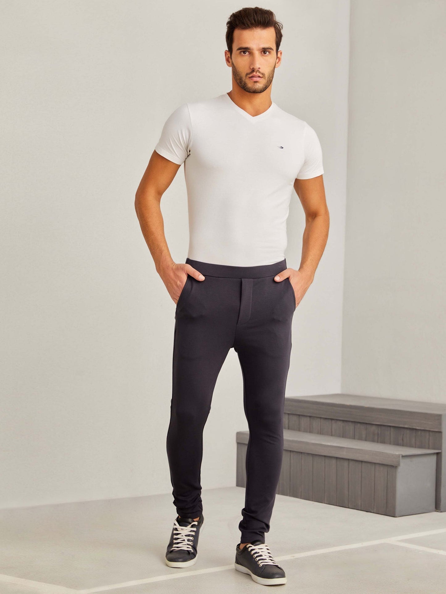 Dark Grey 4-Way Stretch Travel Trouser