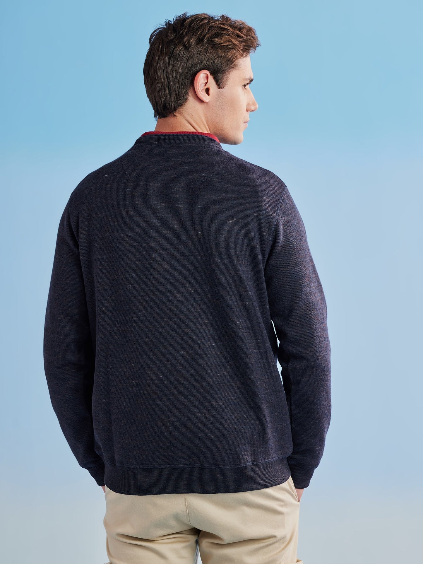 Dark Navy Fleece Crew Neck Sweatshirt