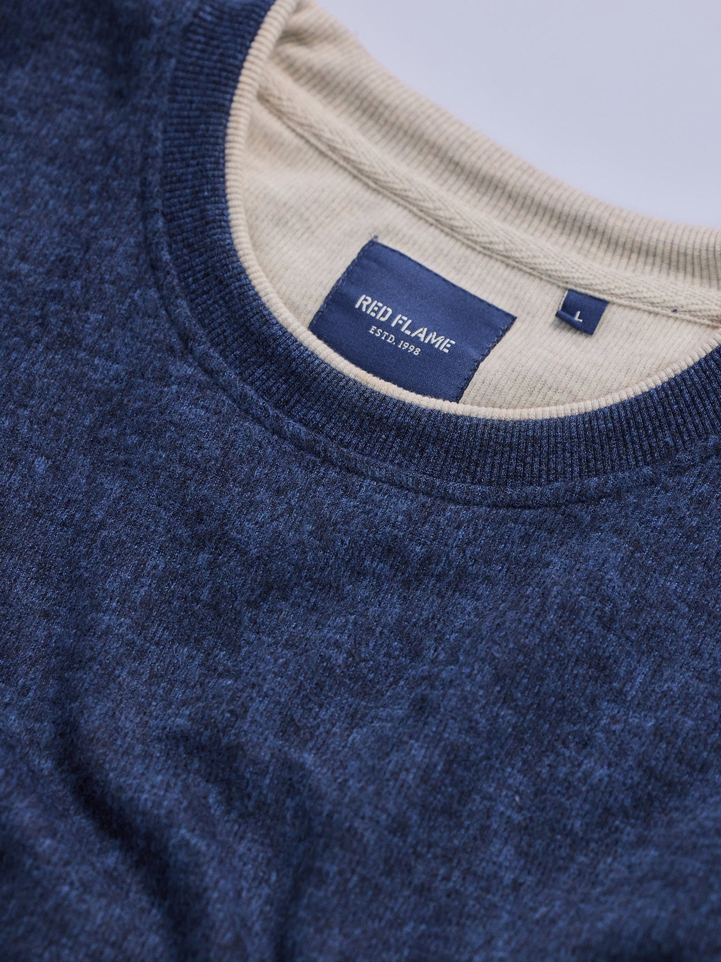 Dark Blue Fleece Crew Neck Sweatshirt