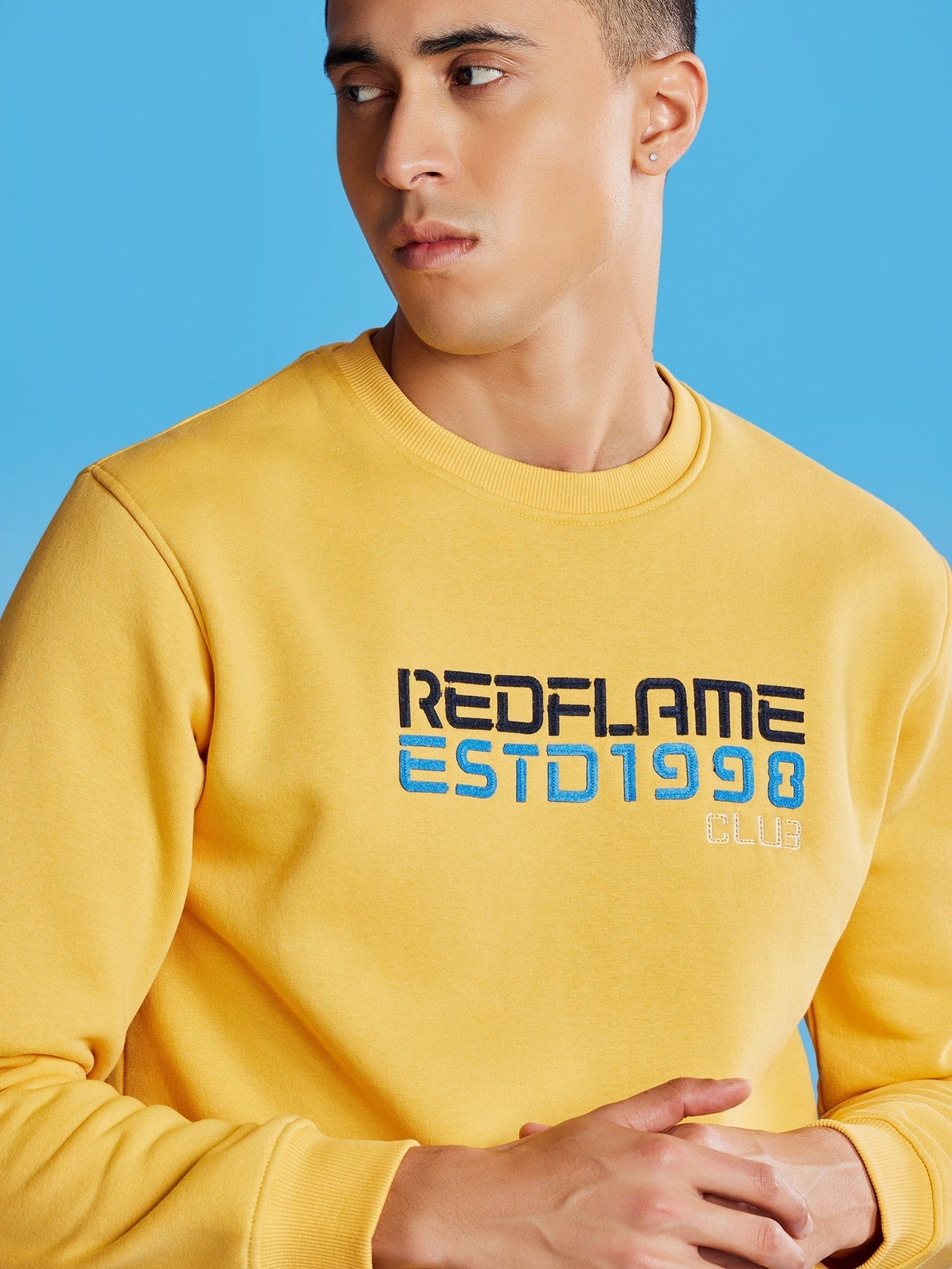 Yellow Fleece Crew Neck Sweatshirt