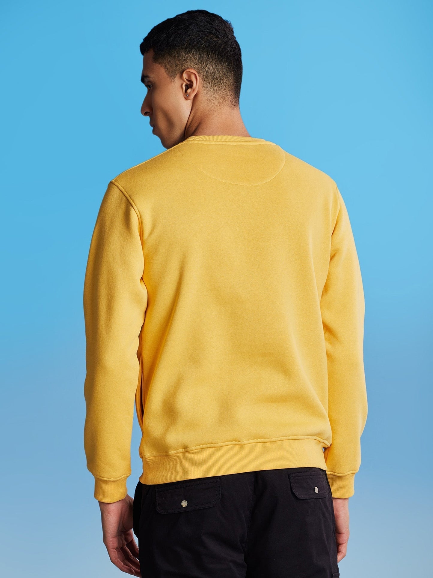 Yellow Fleece Crew Neck Sweatshirt