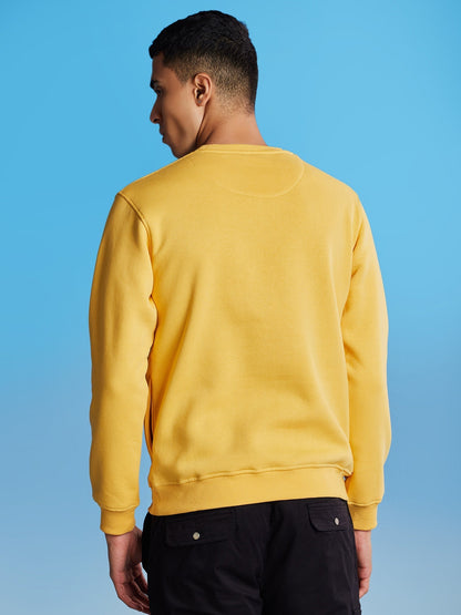 Yellow Fleece Crew Neck Sweatshirt