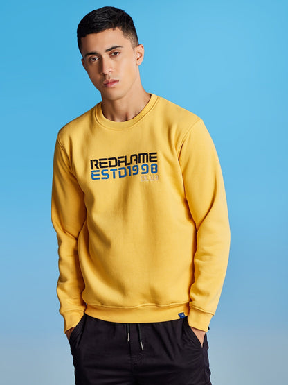 Yellow Fleece Crew Neck Sweatshirt