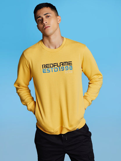 Yellow Fleece Crew Neck Sweatshirt