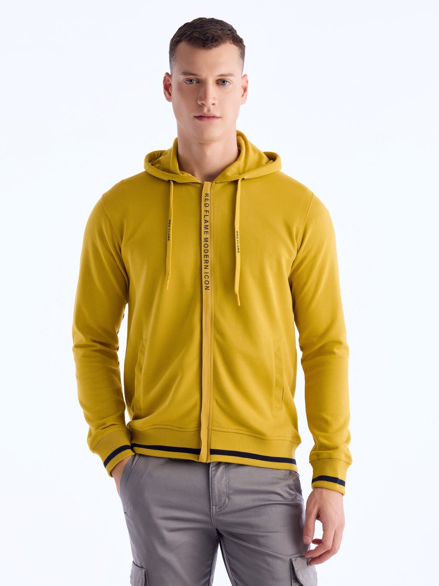 Yellow Solid Sweatshirt