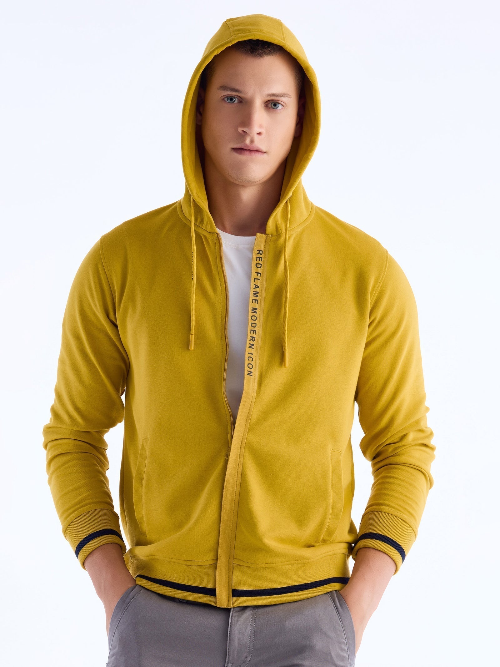 Yellow Solid Sweatshirt