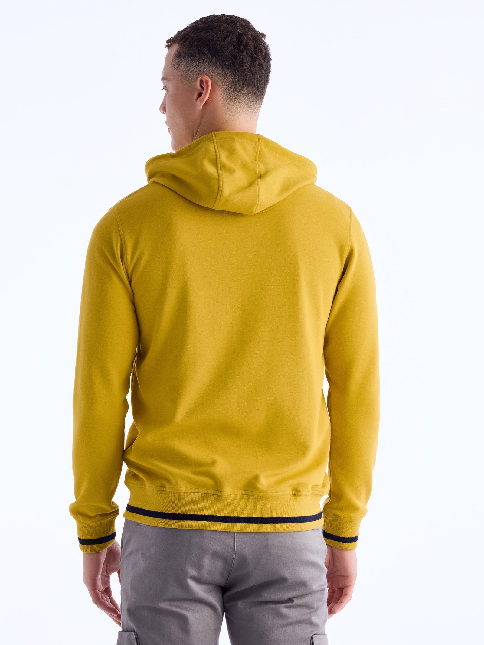 Yellow Solid Sweatshirt