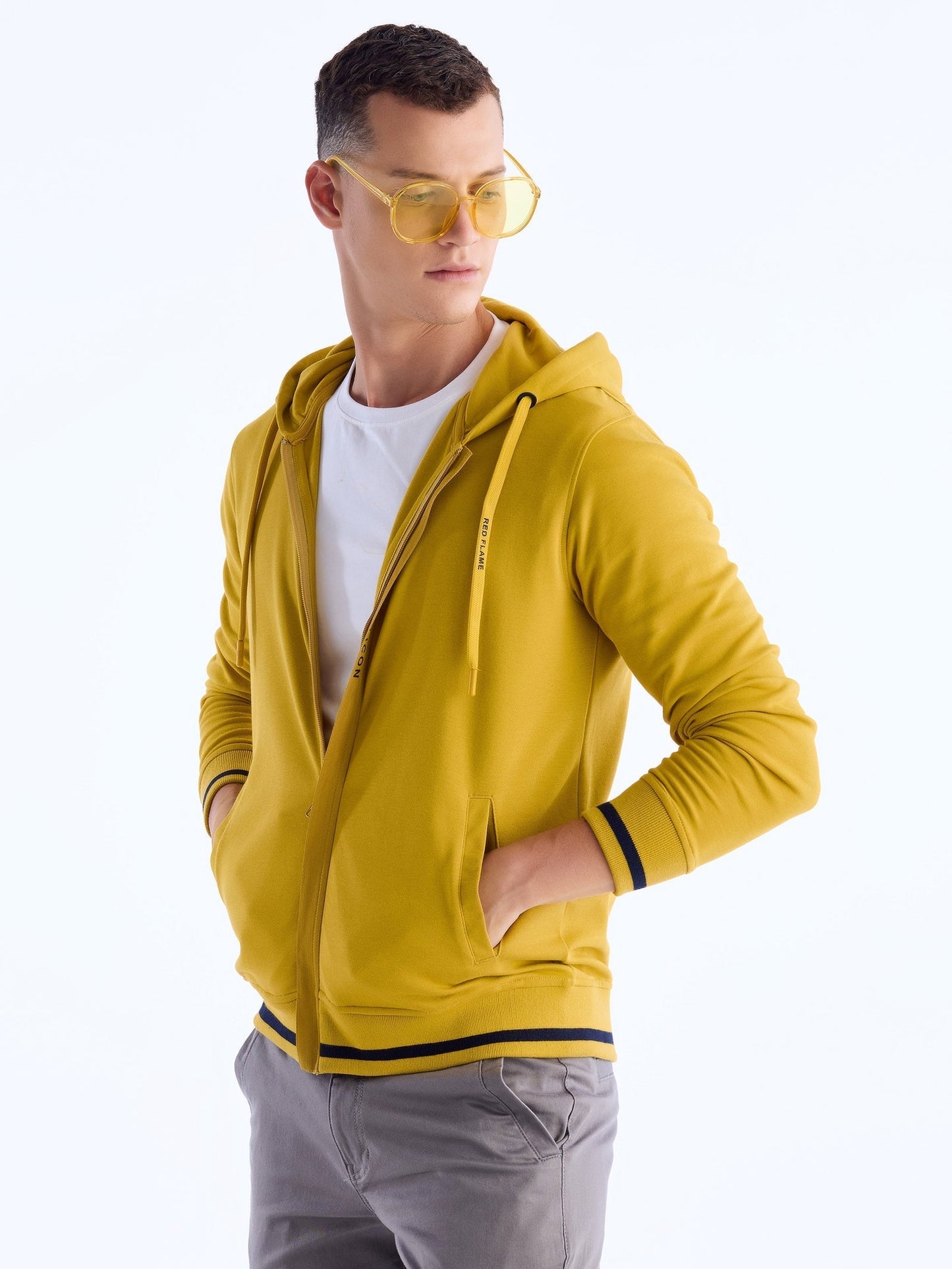 Yellow Solid Sweatshirt