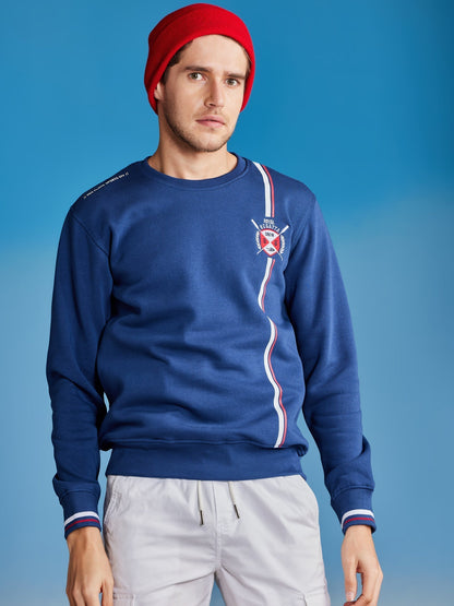 Blue Fleece Crew Neck Sweatshirt