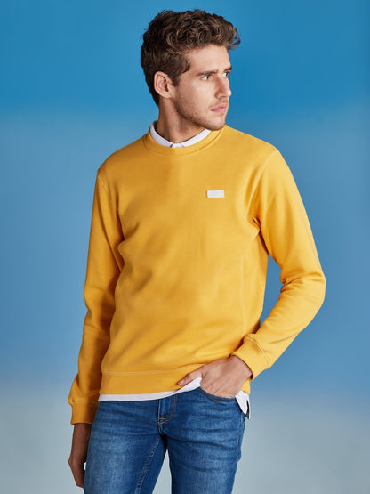 Yellow Fleece Crew Neck Sweatshirt