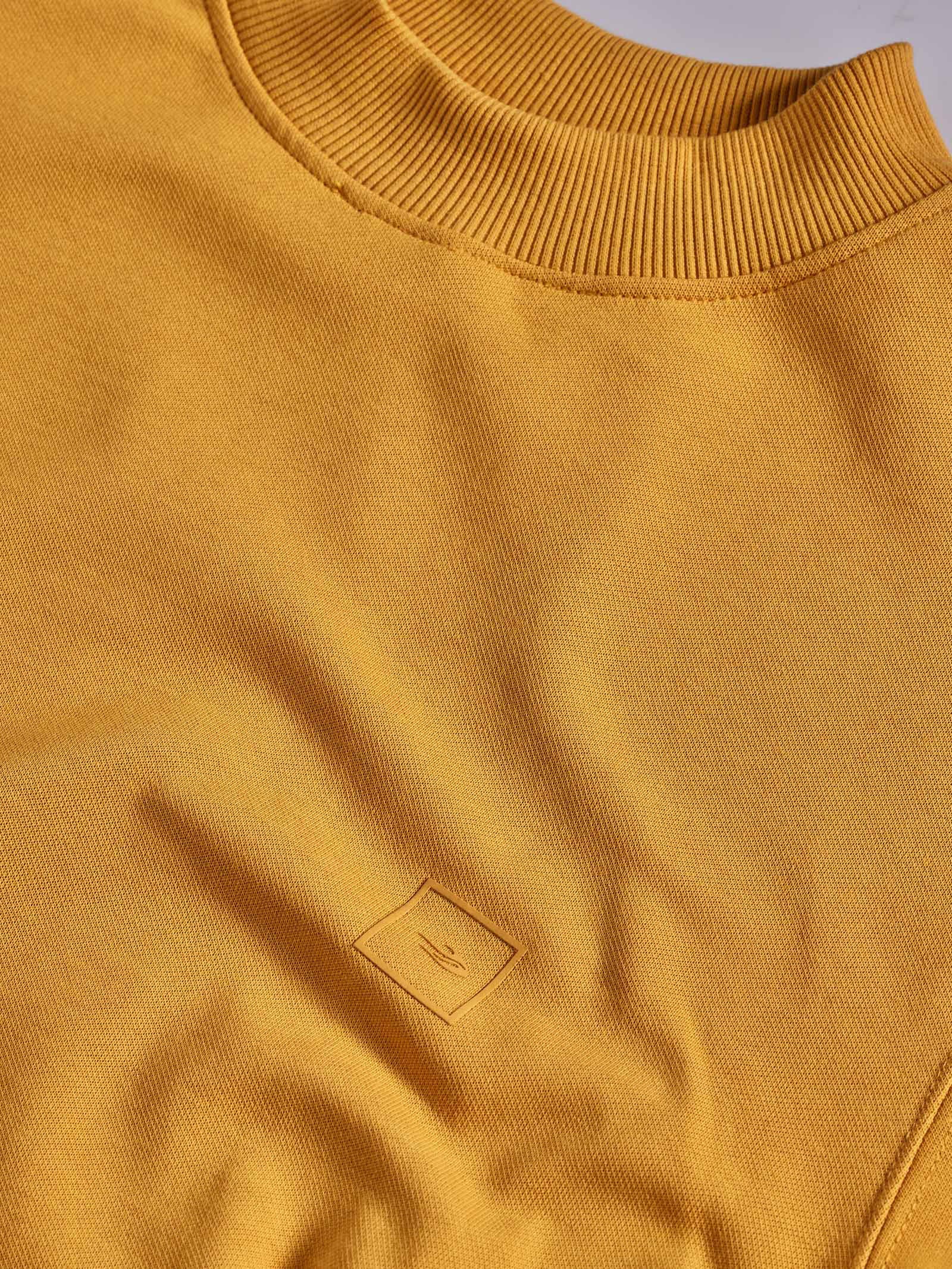 Yellow Interlock High Neck Sweatshirt