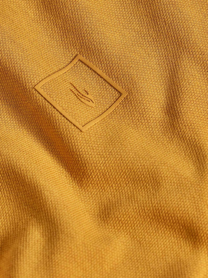 Yellow Interlock High Neck Sweatshirt