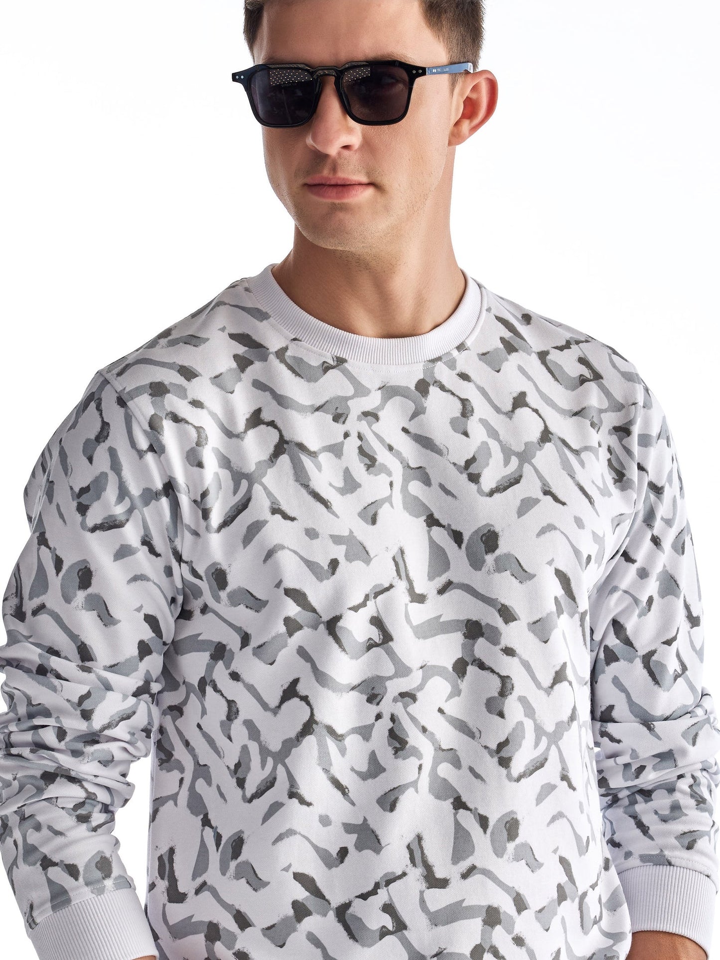 White Printed Sweatshirt