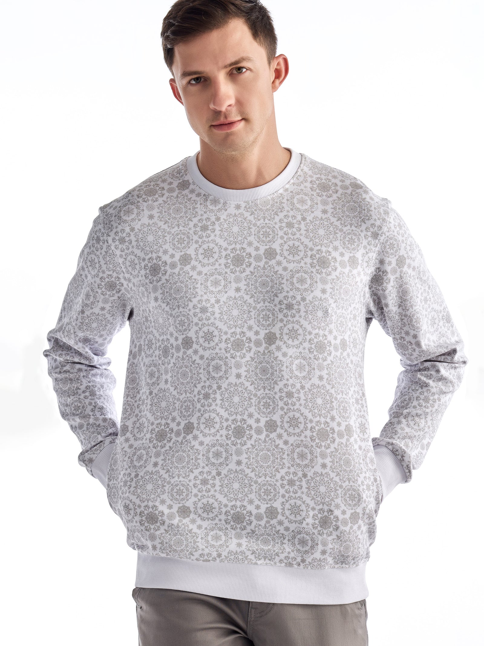 White Printed Sweatshirt