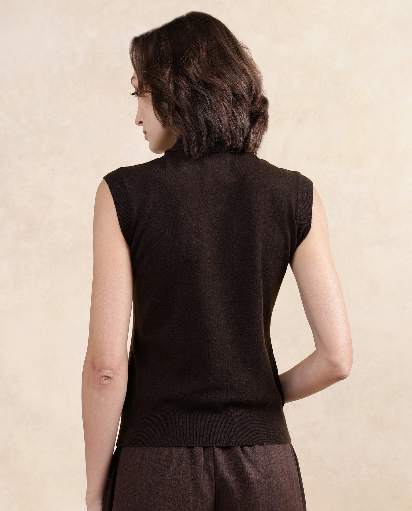 Rareism Women Sarona Dark Brown Plain Top