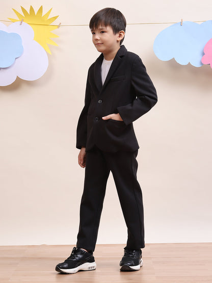 Boys' Black Formal Blazer Suit Set