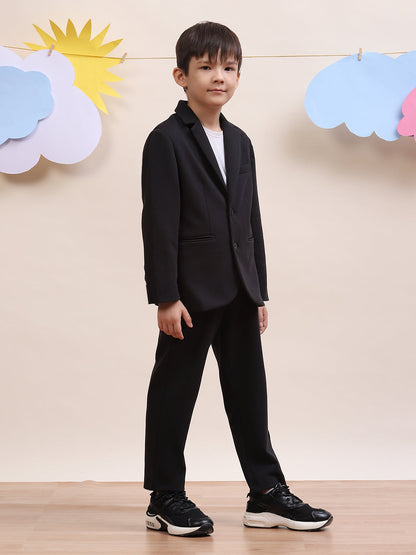 Boys' Black Formal Blazer Suit Set