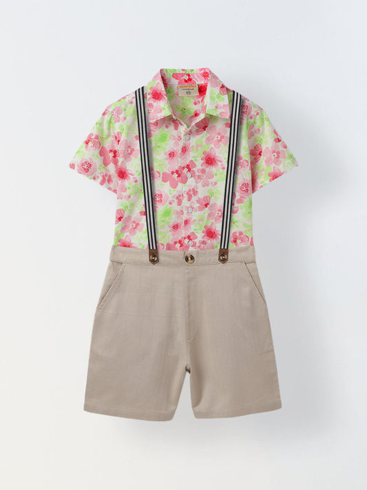 Printed Tshirt and Shorts Set For Boys