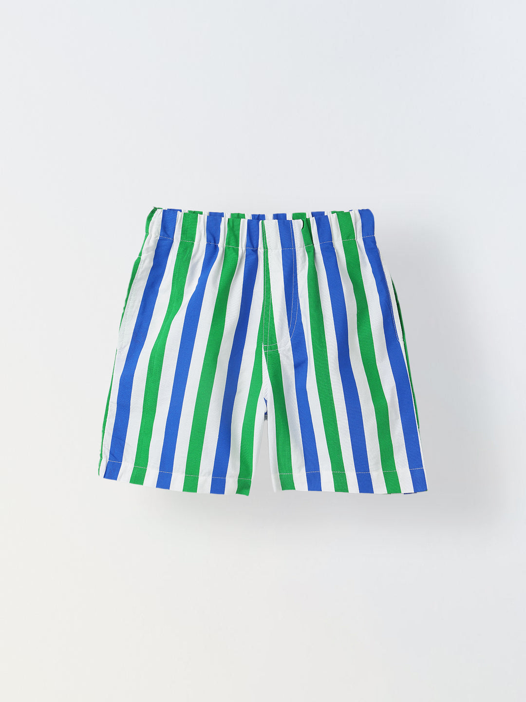 Bright Striped Cotton T-Shirt and Shorts Set