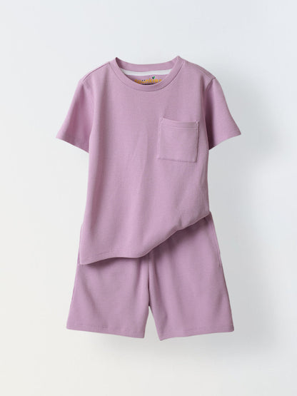 Lilac T-shirt and Shorts Set