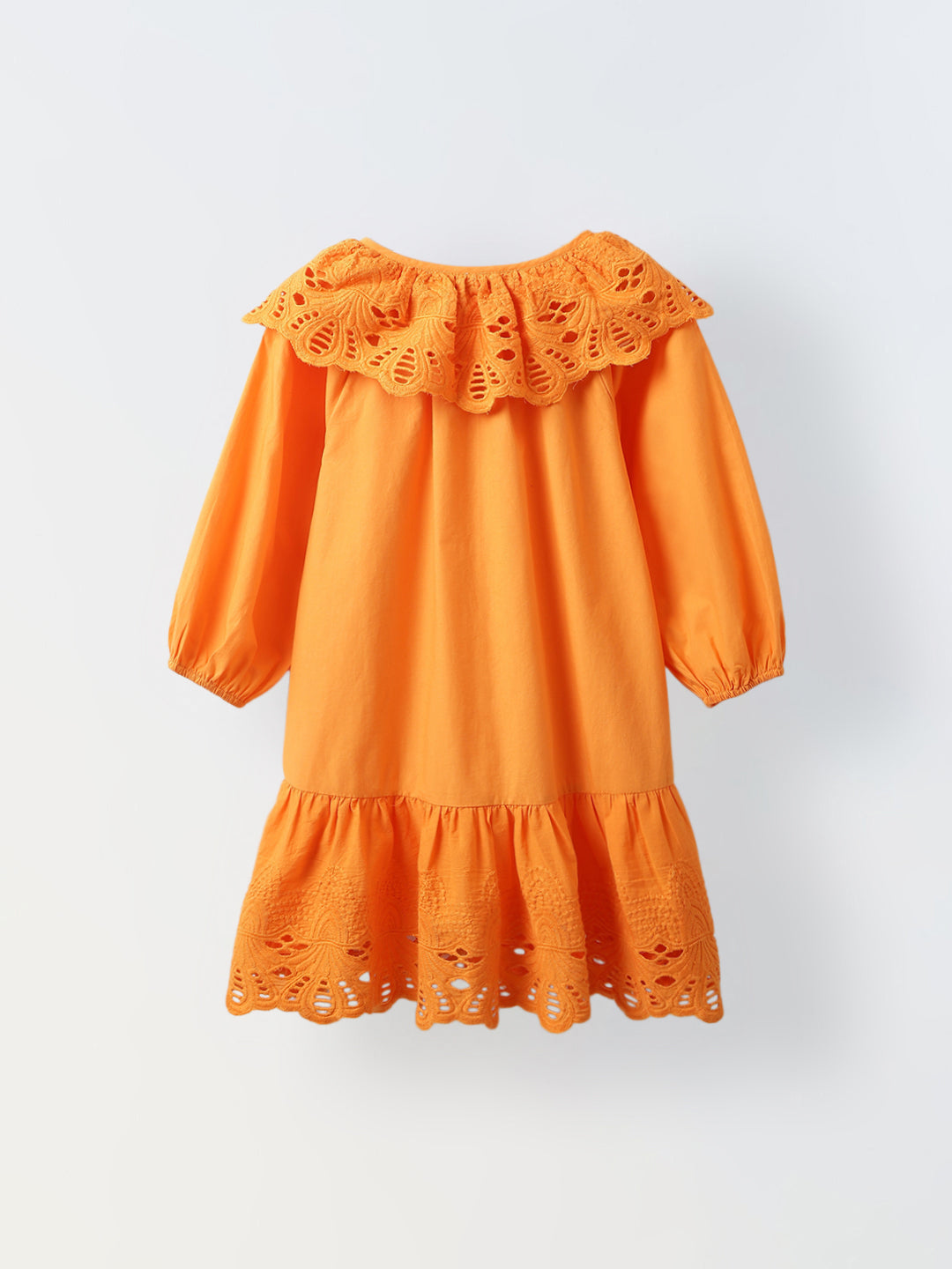 Crisp Orange Dress For Girls