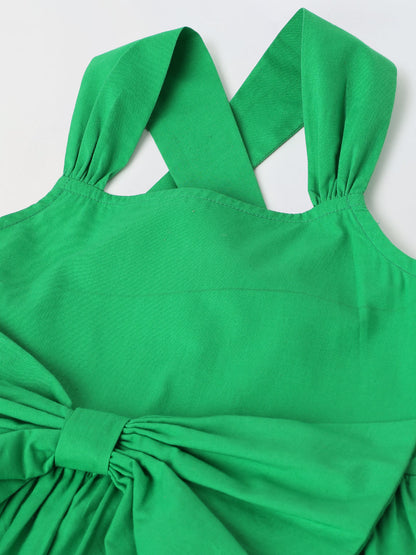 Radiant Green A-line Dress