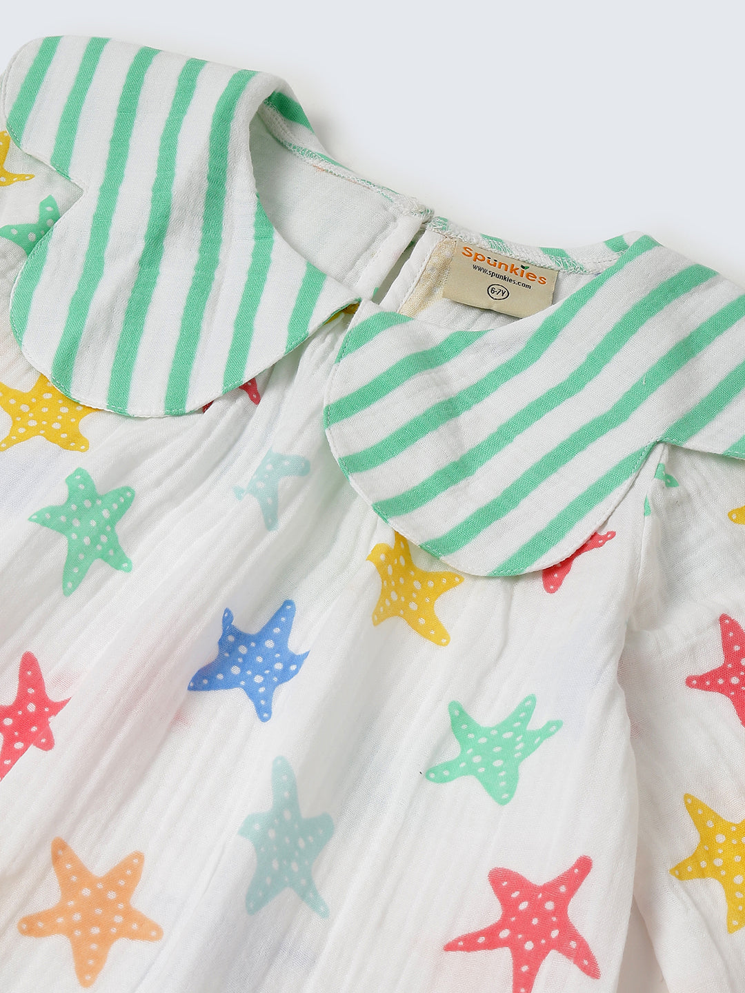 Girls Colorful Star print Classic Dress