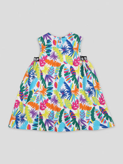 Funky forest printed girls dress