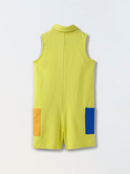 Classic Collared Yellow Jumpsuit