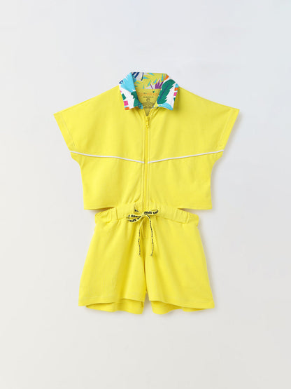 Fancy Yellow Girls Playsuit