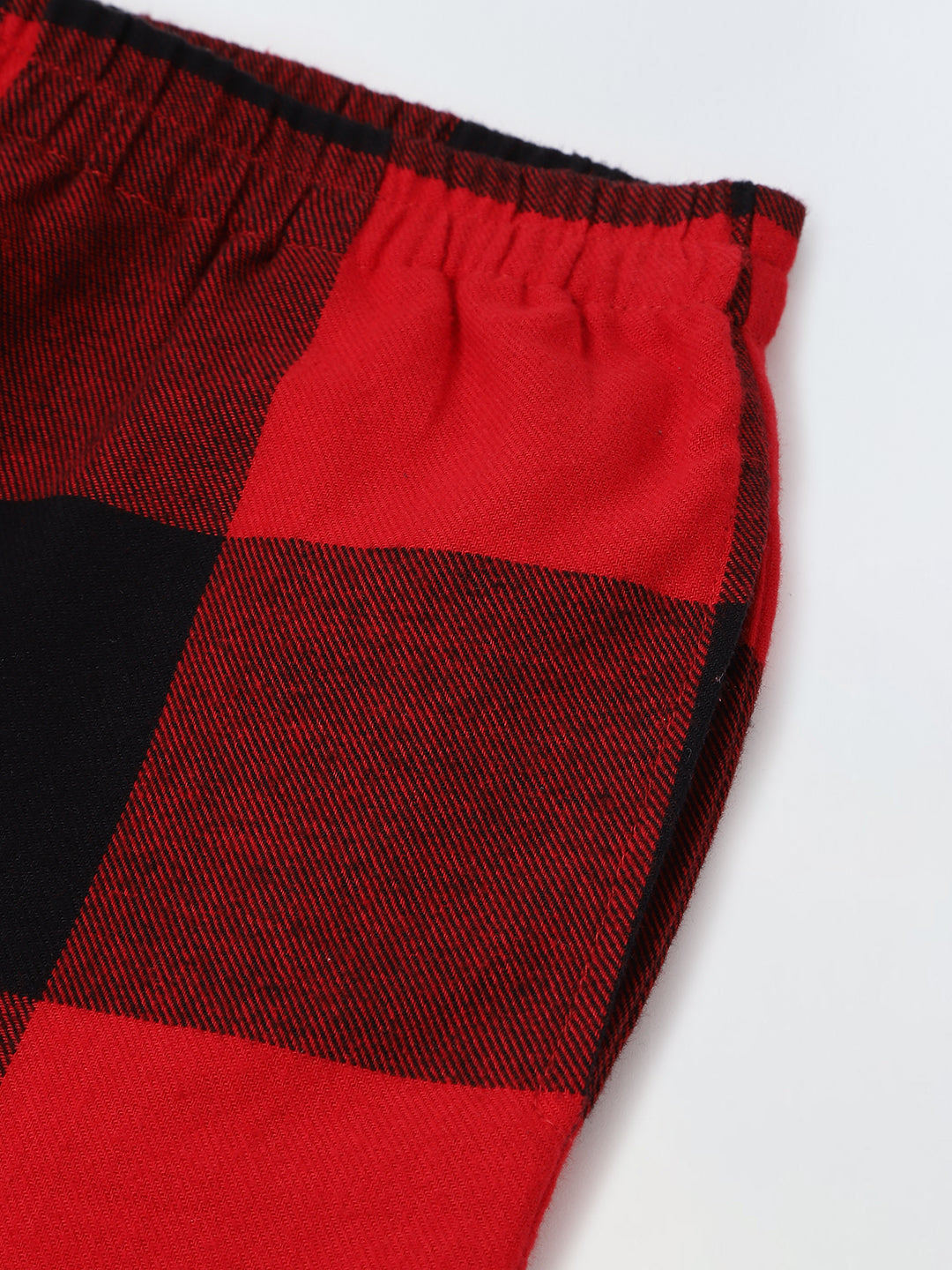 Red & Black Plaid Set for Kids