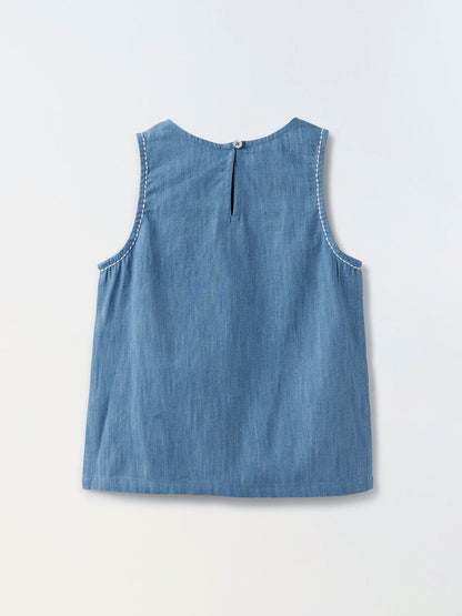 Stylish denim Girls top