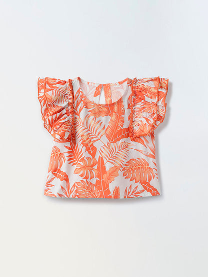 Girls floral printed crop top