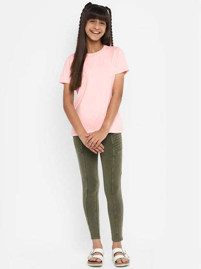 Spunkies-Girls-Slim-Fit Legging-Olive