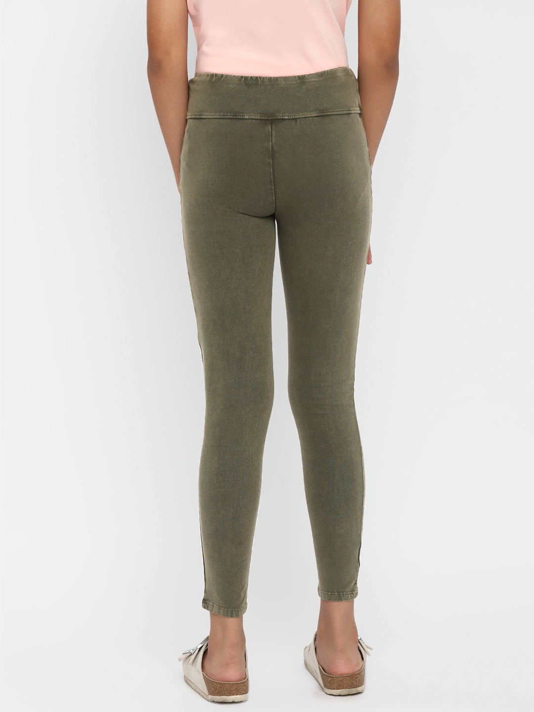 Spunkies-Girls-Slim-Fit Legging-Olive