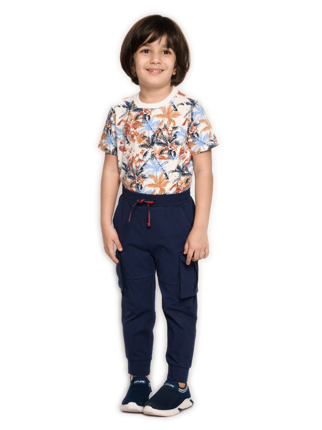 Navy Pocket Stretched Jogger for Boys