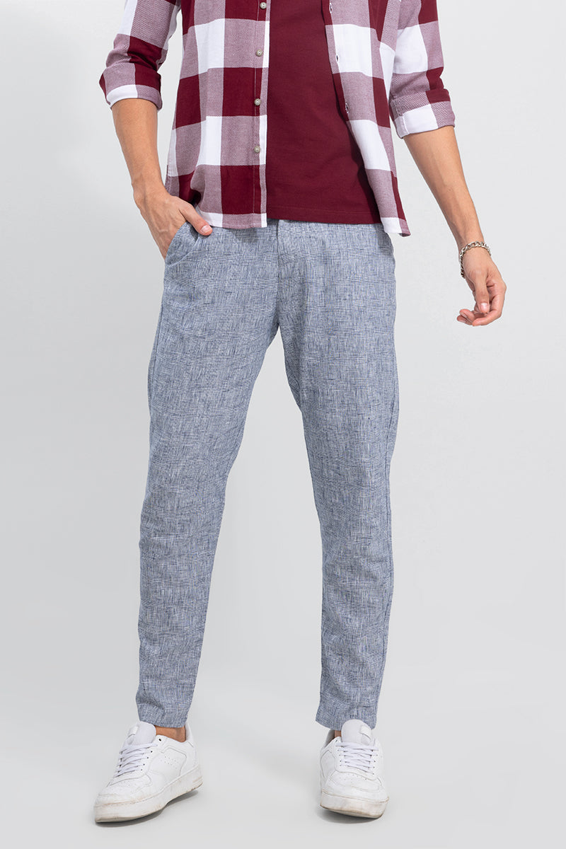 Elegance Cadet Grey Linen Pant