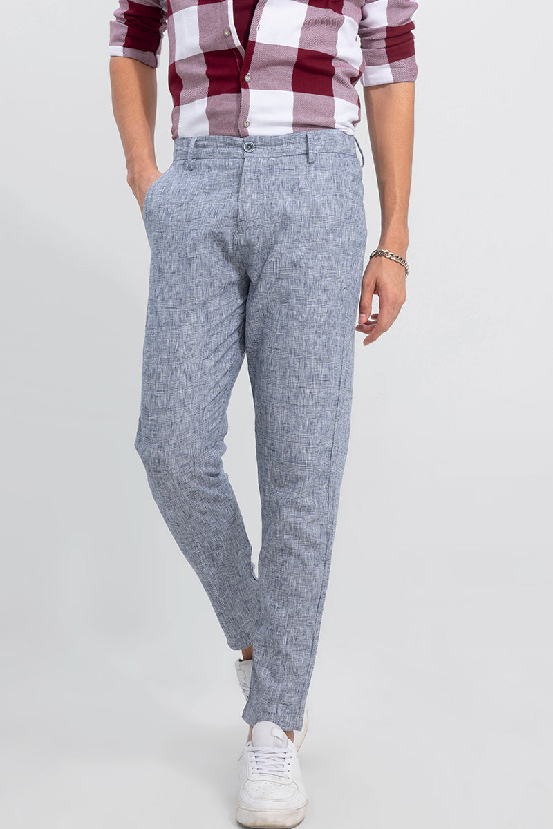 Elegance Cadet Grey Linen Pant