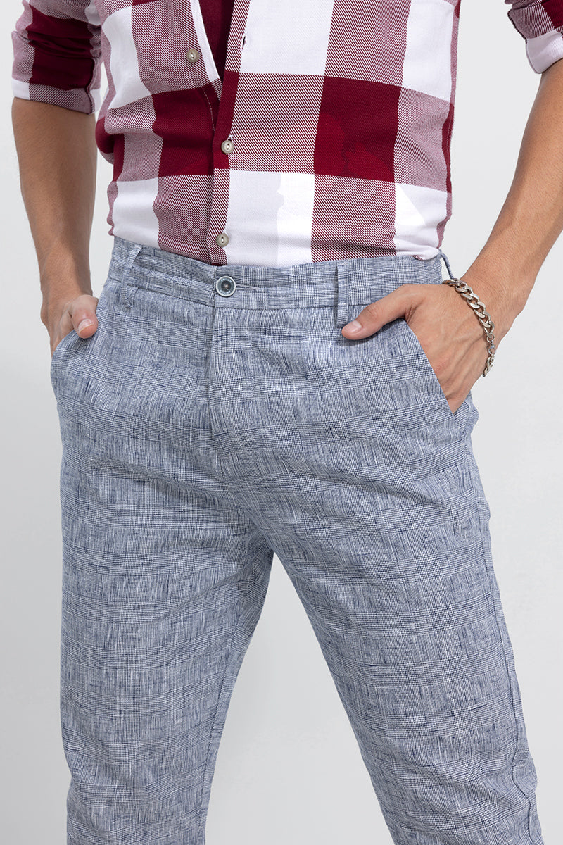 Elegance Cadet Grey Linen Pant