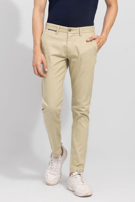 Fine Khaki Linen Pant