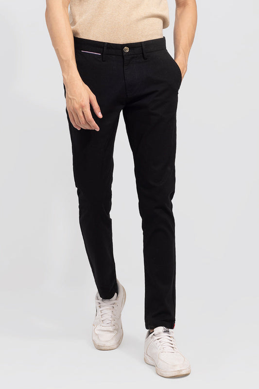 Fine Black Linen Pant