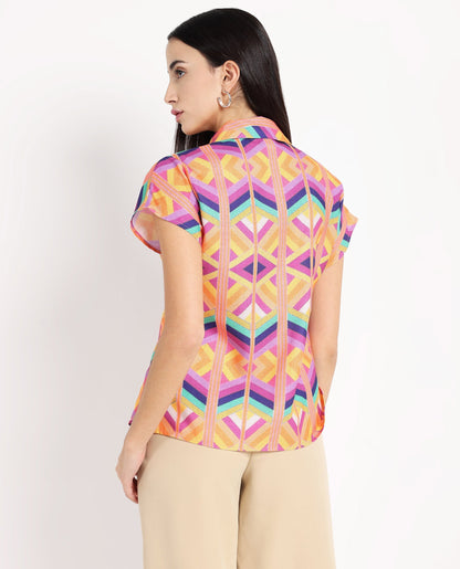 Rareism Women Tarasa Multi Printed Top