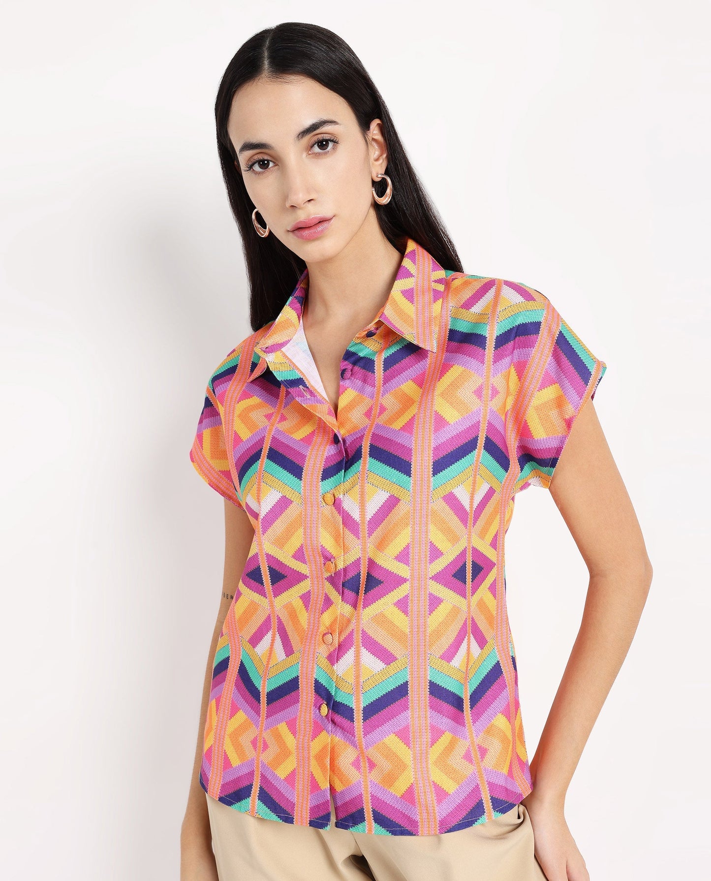 Rareism Women Tarasa Multi Printed Top