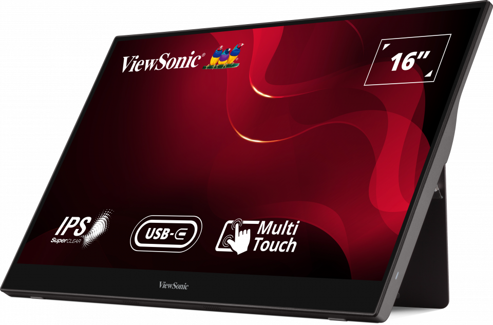 VIEWSONIC TD1655 16 Inch FHD 60Hz IPS Panel 64% SRGB 6.5MS IPS Touch Monitor