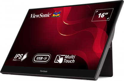 VIEWSONIC TD1655 16 Inch FHD 60Hz IPS Panel 64% SRGB 6.5MS IPS Touch Monitor