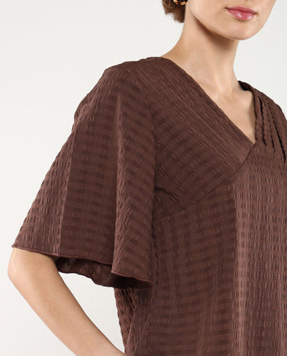 Rareism Women Tolah Brown Plain Top