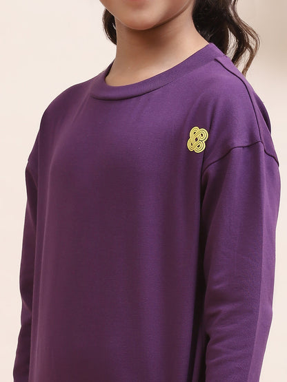 Unisex Kids Comfortable Purple Set