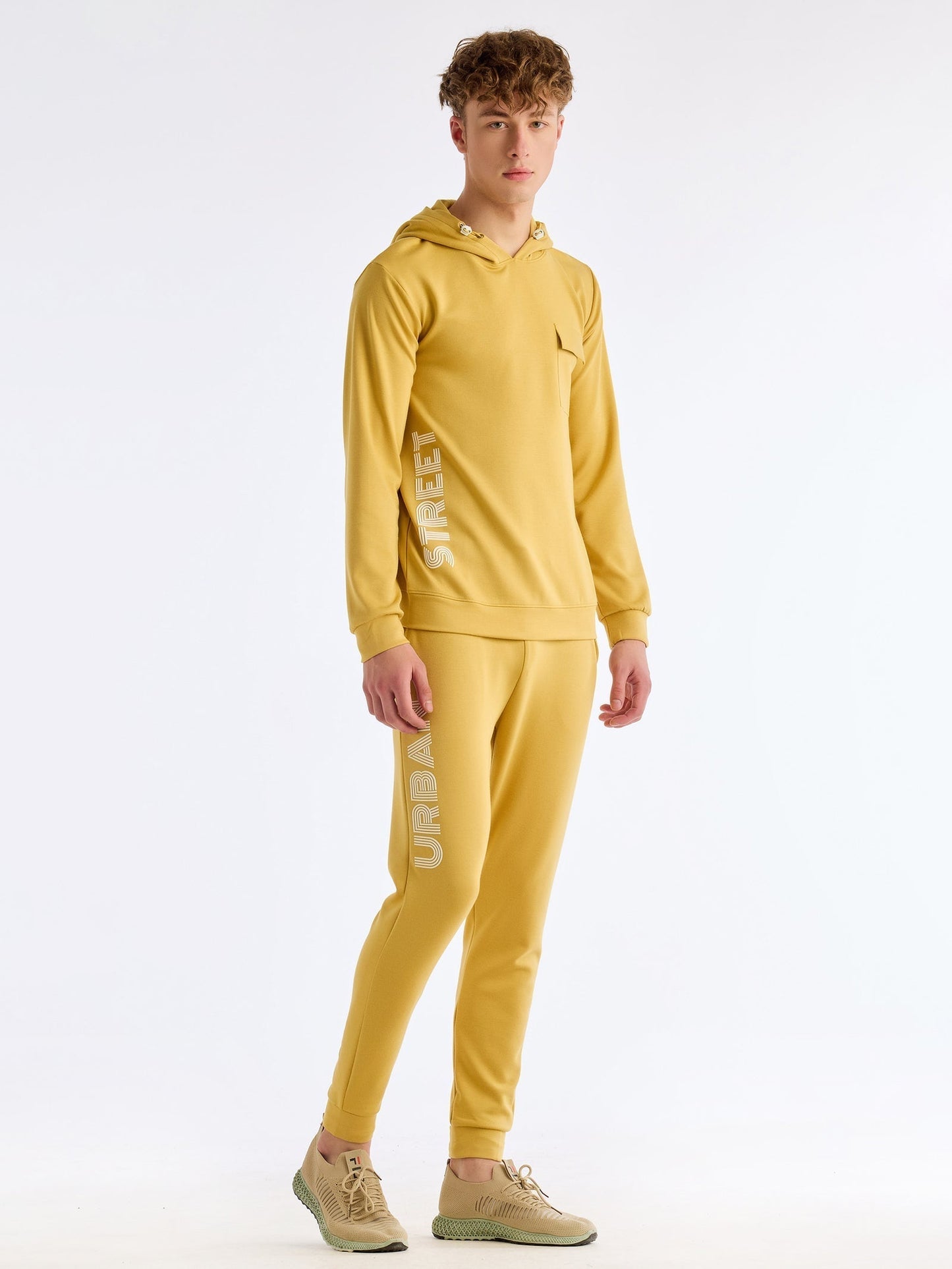 Yellow Regular Fit Track Pant