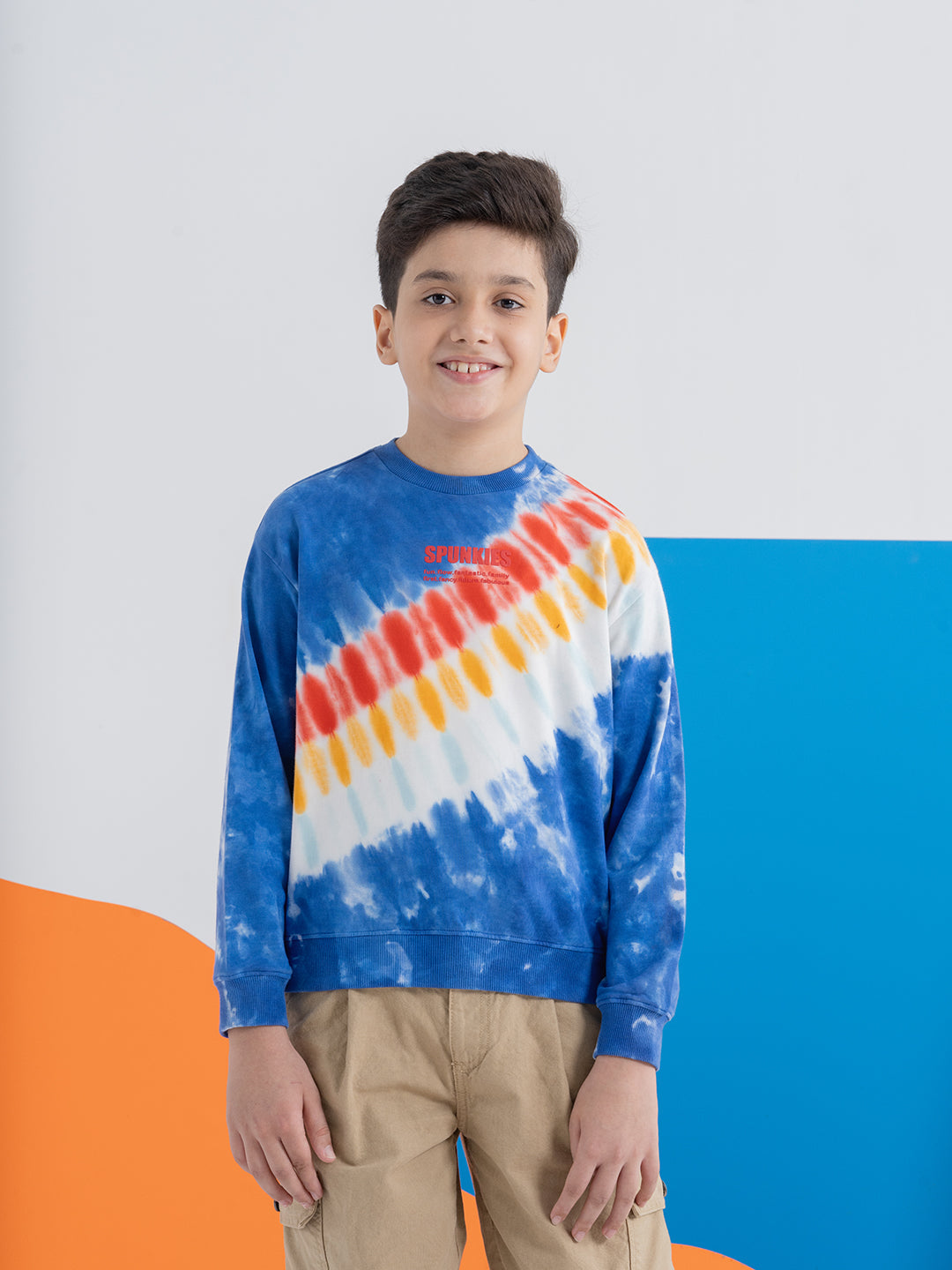 Artistic Boys Placement Tie-Dye Sweatshirts